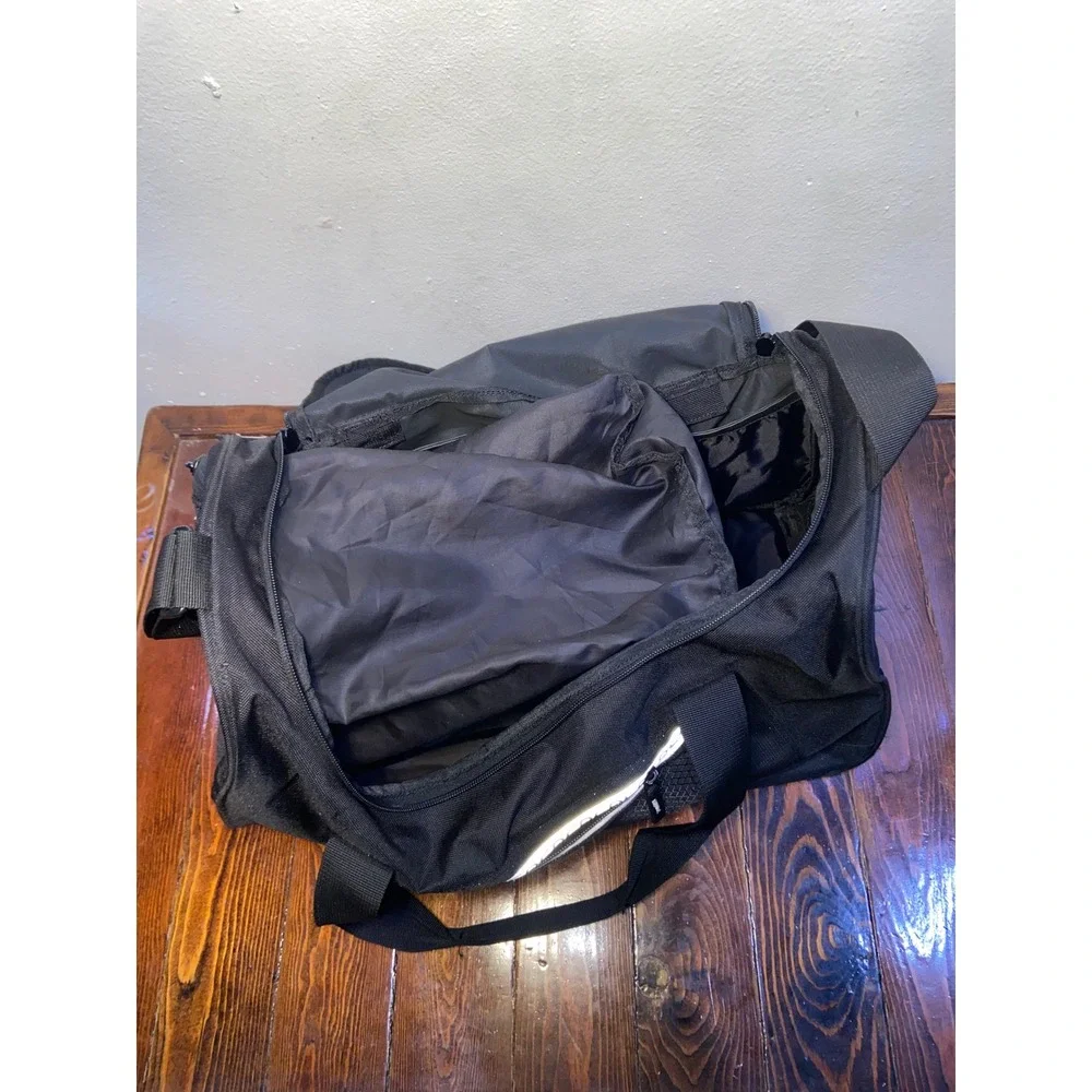Champion C9 Black Duffel Bag Gym Travel Weekender Shoe Pocket Reflective 17x11x9